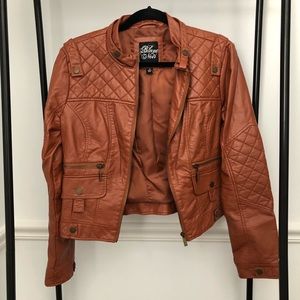 Blanc Noir Faux Leather Jacket